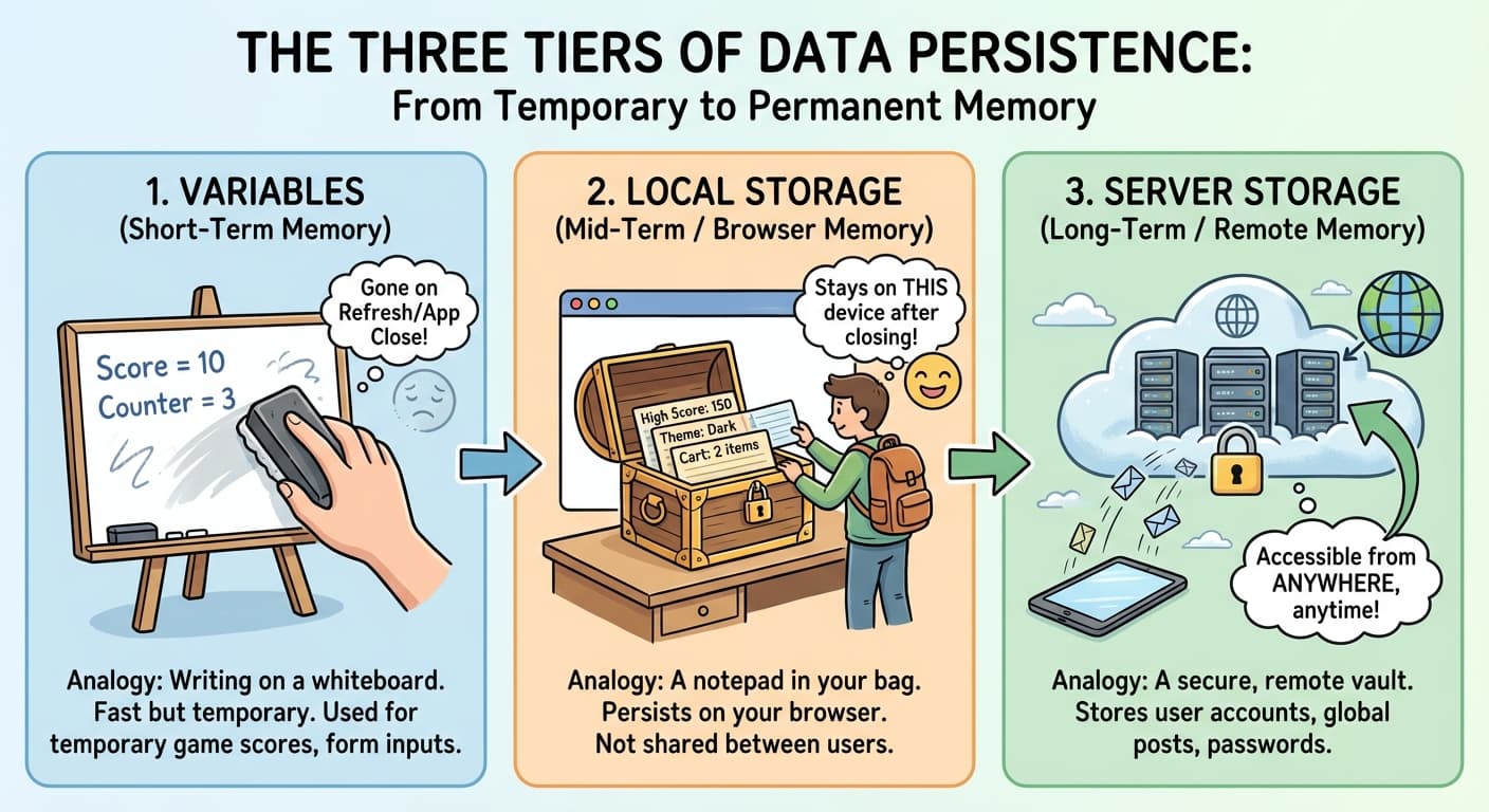 The Three Tiers of Data Persistence